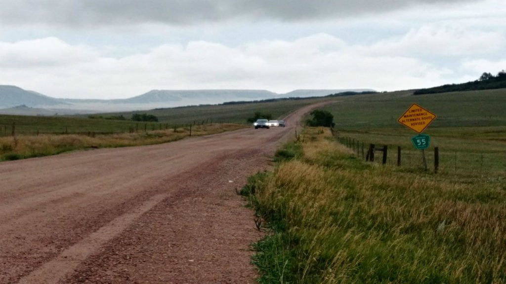 Drivers travel along South Andrew Road, between County Line Road and I-25 Exit 161, avoiding a traffic backup on August, 21, 2018. Residents living nearby fear the road will be an issue when the I-25 South Gap Project begins.