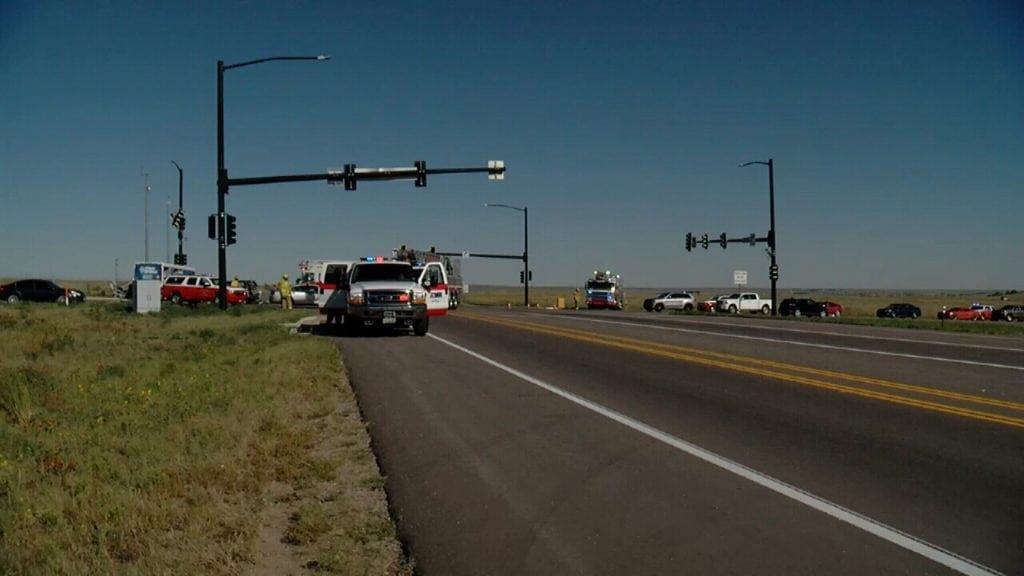 Detours due to crash at Highway 94 and Marksheffel Rd.