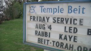 File footage of what the vandalism at Temple Beit Torah looked like in August of 2017.