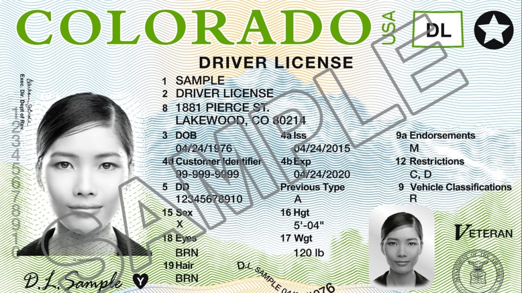 Colorado Driver License Sample