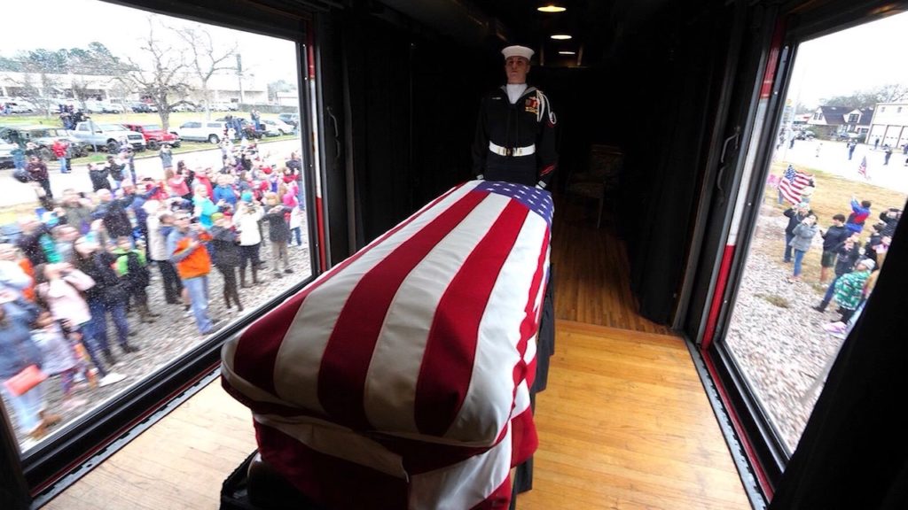 George H.W. Bush casket