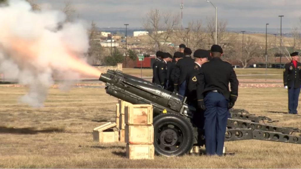 21-gun cannon salute