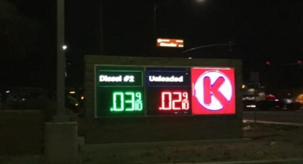 Gas price glitch