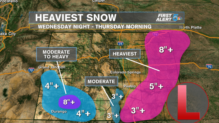 Winter Storm Warnings in effect for southern Colorado starting Wednesday