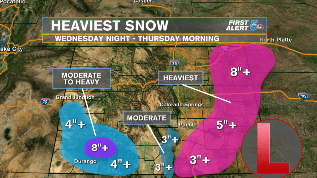 Winter Storm Warnings in effect for southern Colorado starting Wednesday