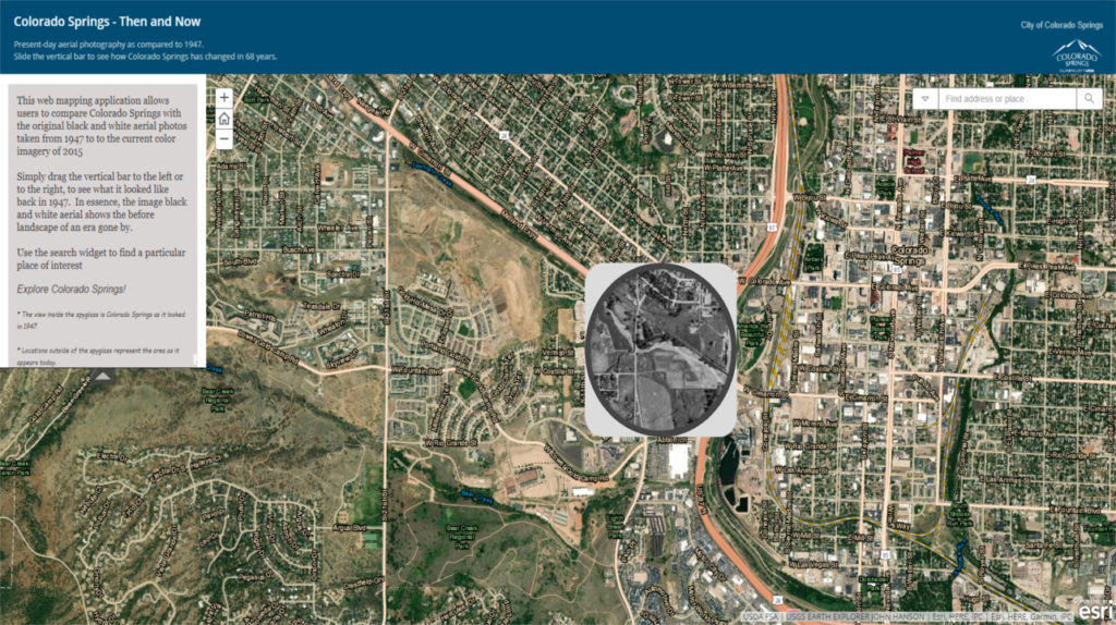 Springs Interactive Then and Now Map