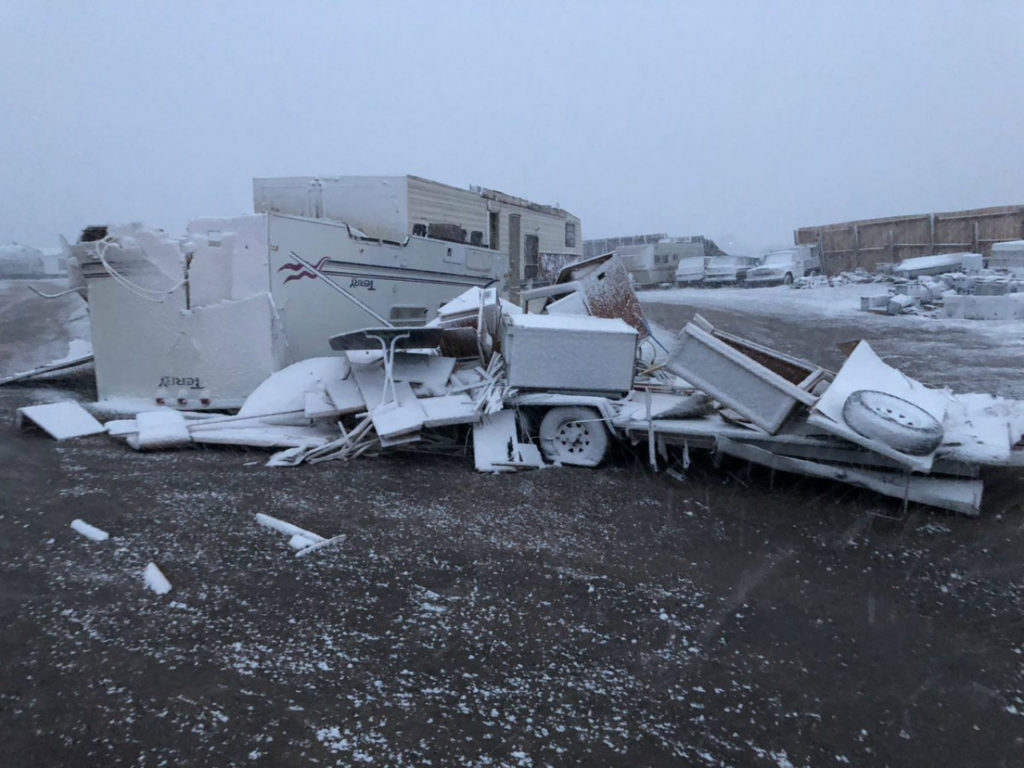 Tornado wreaks havoc on Falcon Storage Center