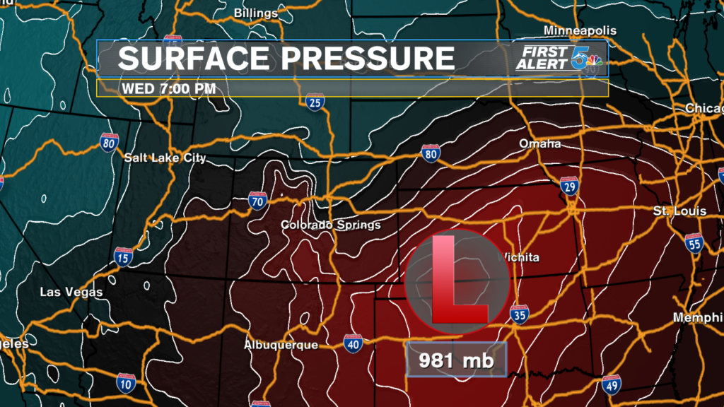 Wednesday Storm Surface Pressure