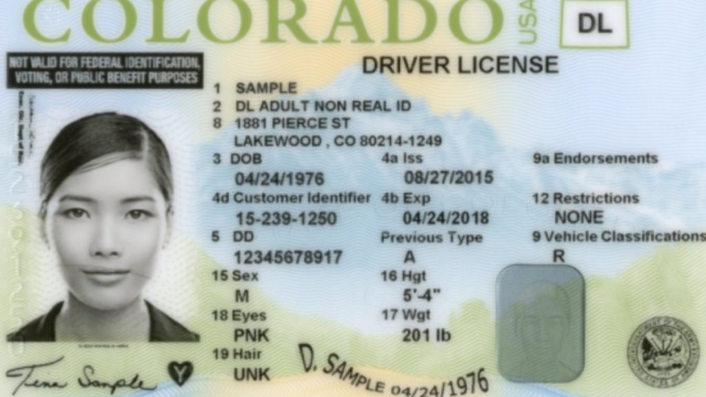 Colorado Temporary Paper Drivers License