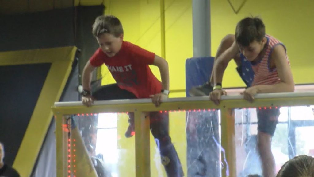 Kids between the ages of 6-12 test their ninja skills at the Ninja vs. Ninja Warrior event at Springs Adventure Park in Colorado Springs.