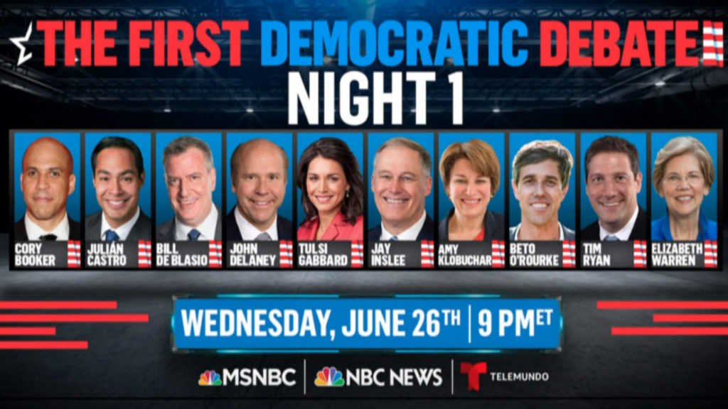 Lineups set for both nights of Democratic primary debate